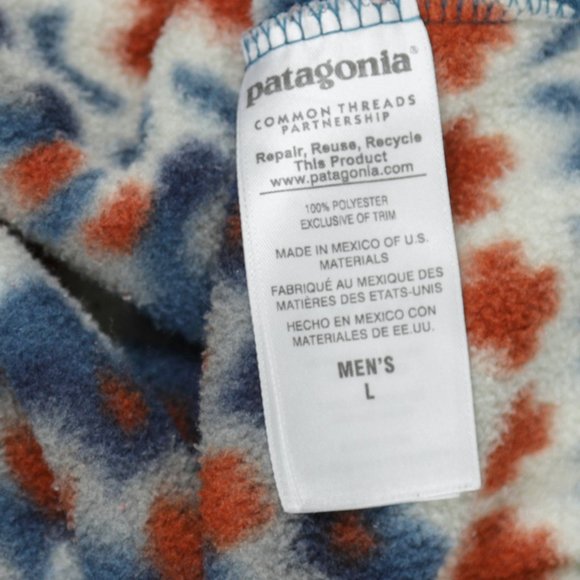 Patagonia Synchilla Mens Fair Isle Fleece Snap T - Picture 7 of 8